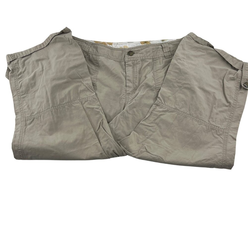 Tribal Beige Cargo Pants Women's Size 8 Cotton Casual Lightweight y2k